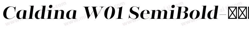 Caldina W01 SemiBold字体转换